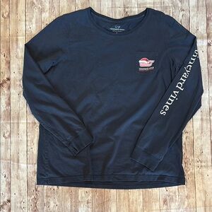 Vineyard Vines Black Long Sleeve Tee Soft Cotton Comfort